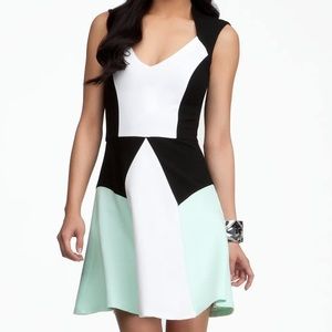 Brand new BEBE Colorblock Fit &Flare Dress